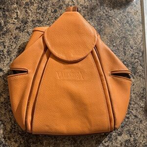 Valentina Vibrant Orange Leather Bag